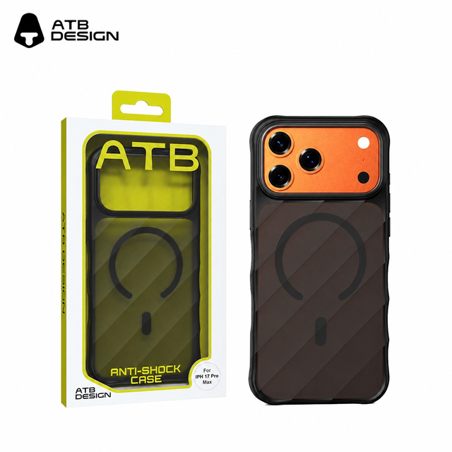 ATB Luxury TPU+PC Magnetic Case Wireless Charge Strip Stand Holder for 18/17 Pro Max Shockproof Phone Case
