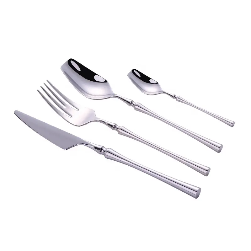 silverware best price Korean bistro modern stainless steel cutlery 1 set 2023 rustic black and gold hot selling