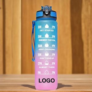 Bouteilles d'eau en plastique sans BPA avec logo personnalisé, promotion, activité d'entreprise, cadeau d'entreprise, bouteille de sport - Product Image 1