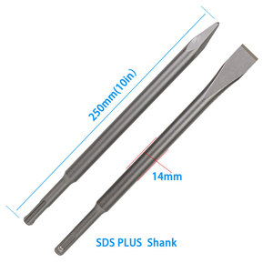 Cincel Plano SDS Plus de Acero de Alta Dureza, Cincel para <span class=keywords><strong>Martillo</strong></span> Rotatorio para Remover Azulejos, para Limpiar Adhesivo de Pisos de Concreto y Mortero - Product Image 4