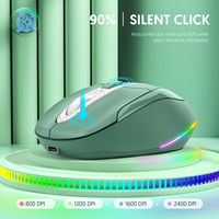 Souris de Jeu Ergonomique sans Fil RVB Rétroéclairée LED 2.4G, Recharge USB, Logo Personnalisé, Design Lumineux, Produit en Stock