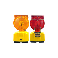Feux de signalisation solaires à clignotement rapide pour usine, barrières routières, garde-corps, feux LED rouges/jaunes JX-1200S