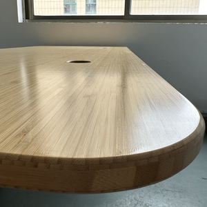 Customizable office <b>desk</b> panel, bamboo board, single-panel table, bamboo table, solid wood storage rack, simple home use. - Product Image 4