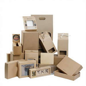 บรรจุภัณฑ์กระดาษคราฟท์ย่อยสลายได้พิมพ์กล่องของขวัญชาจีนพร้อมหน้าต่างพีวีซี - Product Image 6