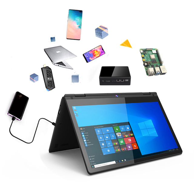 13.3 Inch ultra Slim Touch Screen Display and 360 Degree Flexibility Support All Phones Portable Monitor with Keyboard