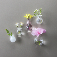 DIY Mini vase à plantes 3D en verre, aimant de réfrigérateur créatif, décoration pour la maison et le bureau, aimants autocollants pour vase