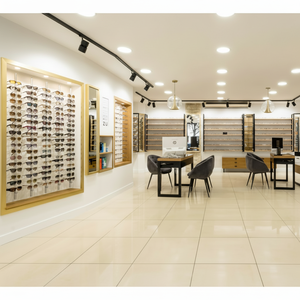 Vitrine optique en bois accompagnée de lumière LED d'usine pour vitrine de lunettes de soleil - Product Image 1