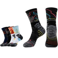Chaussettes de basket-ball pour hommes Chaussettes de randonnée à mèche antidérapante Chaussettes épaisses en éponge respirantes