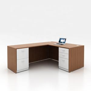 Modern <strong>Design</strong> Melamine <strong>Tops</strong> Wood Executive l Shaped Desk Office Furniture - Product Image 3