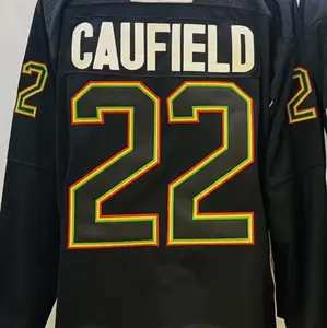 Siap Kirim Montreal Cole Caufield Hitam Jersey Hoki Jahit Kualitas Terbaik