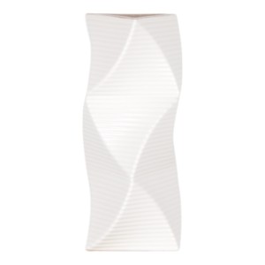 Vaso in ceramica ondulato e scultoreo, decorazione d'accento per la casa, con profilo ritorto, per soggiorno e esposizione domestica - Product Image 1