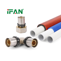 Raccords à sertir en laiton noir IFAN 16-63 mm pour tuyaux de plomberie multicouche PEX-AL-PEX