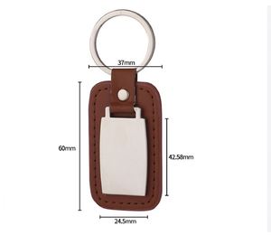 Porte-clés en cuir PU personnalisé, design de mode, souvenir, multicolore, vierge, avec logo personnalisé, couleur unie, pour voiture - Product Image 3