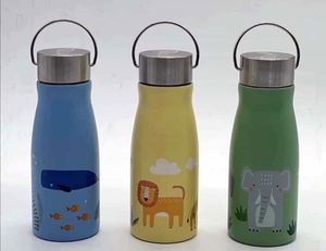 Botella de Agua de Acero Inoxidable con Diseño de Animal de Dibujos Animados, de Pared Simple, para Adultos, Regalo Empresarial, para Viajes, con Tapa Antiderrames - Product Image 2