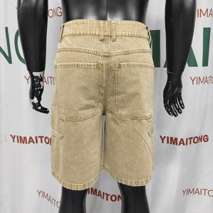 Custom 2025 New <b>Short</b> Pants Jorts Streetwear <b>High</b> <b>Waist</b> Vintage Stone Wash Rhinestone Baggy Oversized Mens Denim <b>Jeans</b> <b>Shorts</b> - Product Image 2
