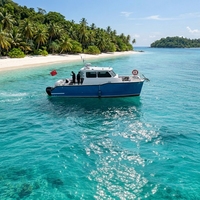 Bateau de pêche sportif double en aluminium de 9,93 m homologué CE, 12 places, bateau à moteur à deux hors-bord pour la navigation en haute mer