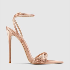 Sandalias <span class=keywords><strong>de</strong></span> Tacón Alto Delgado Personalizadas para Mujer, Sandalias <span class=keywords><strong>de</strong></span> Boda con Punta Abierta, Correa <span class=keywords><strong>de</strong></span> Tobillo con Hebilla, Tipo <span class=keywords><strong>de</strong></span> Cierre Deslizante para Uso en Exteriores - Product Image 1