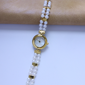 Correa de Reloj de Perlas Naturales de Alta Gama 7A, Esfera Tridimensional de Nácar Natural, Estilo Pulsera, Lujo Ligero - Product Image 1