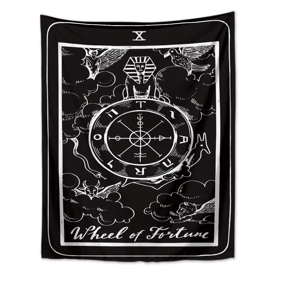 Black Medieval Europe Divination Lovers Stand Under The Tree Tapestry Tarot Cards The Lovers Tapestry