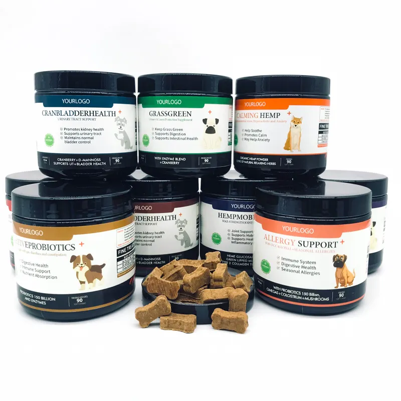 Suppléments pour animaux de compagnie 10 en 1, vente en gros, santé quotidienne, Support multifonctionnel, haute Nutrition, multi-vitamines pour chiens