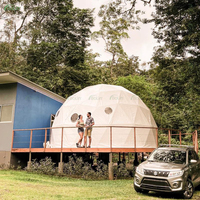 Dôme géodésique extérieur en PVC blanc personnalisé Bolin pour les sites de glamping Airbnb, les stations balnéaires et les hôtels