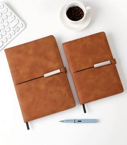 Economy Wholesale Custom A5 B5 Leather Notebooks With Logo for Work School <b>Journaling</b> - Product Image 2