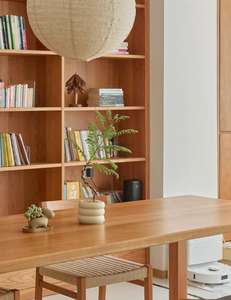 Libreria Tradizionale Nord Americana in Legno di Ciliegio - Scaffale in Legno con Pannelli in Vetro e Cassetti per Soggiorno/Studio - Product Image 2