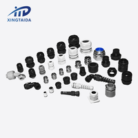 NPT1/2 G1/4 M20 PG11 PG13.5 PG M G NPT 스레드 나일론 케이블 글랜드 커넥터 IP68 방수 전기 플라스틱 케이블 글 랜드