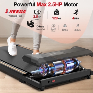 Tapis de <span class=keywords><strong>marche</strong></span> compact à profil bas sans main courante, moteur silencieux, design compact, pour la maison, le bureau, la remise en forme et l'exercice - Product Image 4