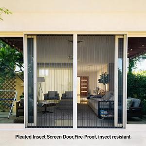 Moustiquaire <span class=keywords><strong>coulissante</strong></span> rétractable pour porte et fenêtre, en fibre de verre de haute qualité, installation facile pour tous types de portes - Product Image 1