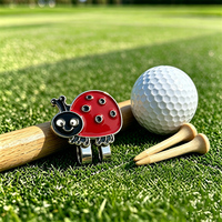 Marqueur de balle de golf magnétique en forme de visage mignon, en métal, finition cuivre antique, écologique, vente en gros, cadeaux de golf amusants pour les golfeurs