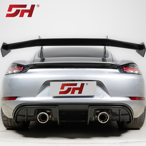 Vente flash - Aileron arrière en fibre de carbone sèche <span class=keywords><strong>GT4</strong></span> RS adapté à la <span class=keywords><strong>Porsche</strong></span> 718 Cayman 981/982 2012-UP - Product Image 5