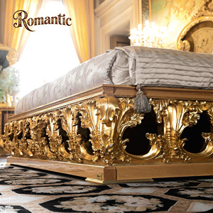 Letto King Size <span class=keywords><strong>in</strong></span> <span class=keywords><strong>Legno</strong></span> Intarsiato Fatto a Mano, Stile Francese di Lusso, con Contenitore, Ecologico e Confortevole, Popolare - Product Image 4