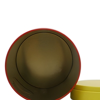 Boîte de rangement en métal avec couvercle hermétique en tôle ronde imprimée sur mesure pour l'emballage du thé, du café et des boissons