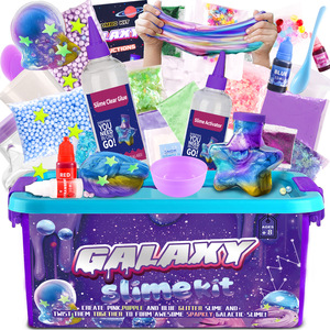 Set de Arcilla de 12 Colores para Manualidades DIY: Slime de Burbujas Efecto Cielo Estrellado, Lodo de Cristal y Lodo Acuático, Juguete de Lodo de Agua, Set Galaxia Cielo Estrellado - Product Image 1