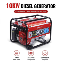 Générateur à essence 5,5 kW, générateur à essence 5500 W à châssis ouvert, démarrage manuel, générateur portable pour la maison, la sauvegarde et la construction