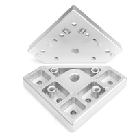 Plaque de raccordement universelle pour profilés aluminium 2020 3030 4040, plaque de base en aluminium pour montage de roulettes et de pieds de support