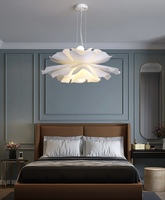 Lustre décoratif de fleur de boule de vague créative moderne pour la chambre à coucher de salle à manger