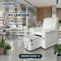 Fauteuil et canapé de pédicure portable haut de gamme avec bain à remous et massage automatique pour salon de beauté, salon de manucure et produits de soins de santé