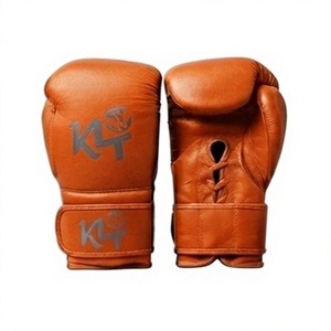 Guantes de Boxeo de Cuero con Cordones KLTW INT'L, Nuevo Modelo, Logotipo Personalizado, Guantes Profesionales de Entrenamiento para MMA, Muay Thai y Boxeo - Product Image 1