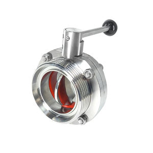 Wensen 304 316 SS Male Threaded Butterfly <strong>Valve</strong> with Silicone Gasket for DIN/SMS Industrial Pipeline Regulation - Product Image 4