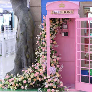 웨딩 트렌드 골동품 런던 전화 부스 웨딩 이벤트 장식용 흰색 전화 상자 - Product Image 5