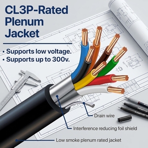 <span class=keywords><strong>Cable</strong></span> de Seguridad Premium de 22 AWG, 6 Hilos, con Blindaje de Lámina y Cubierta de PVC para Sistemas de Intercomunicación, Alarma Antirrobo y Control de Acceso - Product Image 1