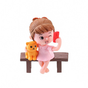 PVC Figurines Couple Mini Benches Cake Toppers Valentine'S Day Desktop Decorations Handmade - Product Image 5