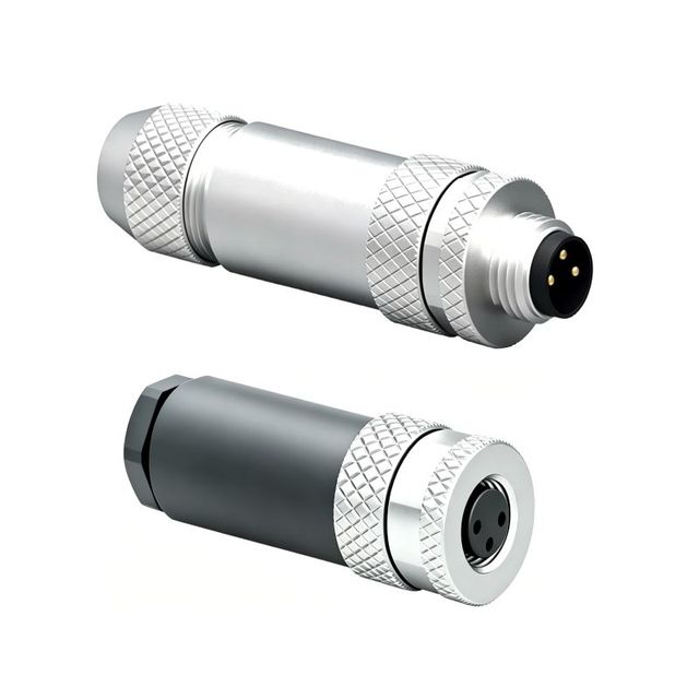 M8 Circular Waterproof Connector 3 4 Pin Male Female Sensor Cable Connector IP67  Industrial Connector Customizable