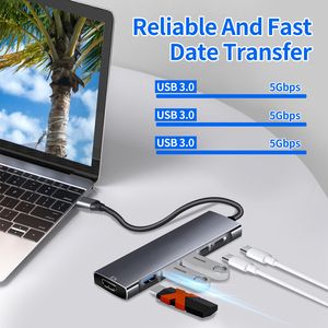 محطة TUTI عالية الجودة من النوع <span class=keywords><strong>C</strong></span> إلى USB3.0 SD TF our PD صوت HD 4k 30hz محول شحن محول محطة إرساء - Product Image 6