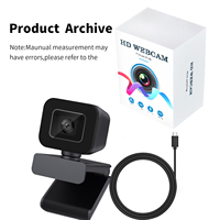 Webcam PC HD 1080P dengan Mikrofon Kamera USB PC untuk Siaran Langsung dan Konferensi Video 1080P 30fps 2 Mega