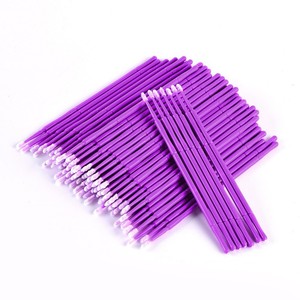 100pcs Disposable Microbrush Applicator Plastic Cotton Eyelash Cleaning Swab for Lash <b>Extension</b> Makeup Use - Product Image 2