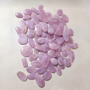 Natural Pink Kunzite Cabochon Loose Gemstones Wholesale AAA Grade Kunzite Flat Back <b>Stone</b> for Jewelry Maki - Product Image 2
