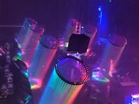 DMX torno cinético LED haz de elevación anillo de luz círculo para el club